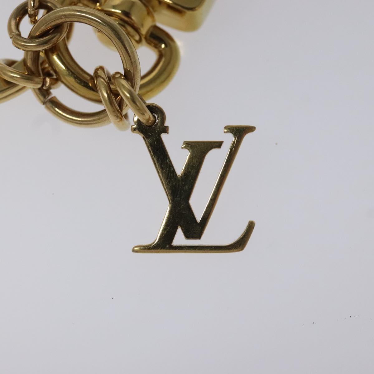 LOUIS VUITTON Monogram Flower Charm metal Gold M64267 LV