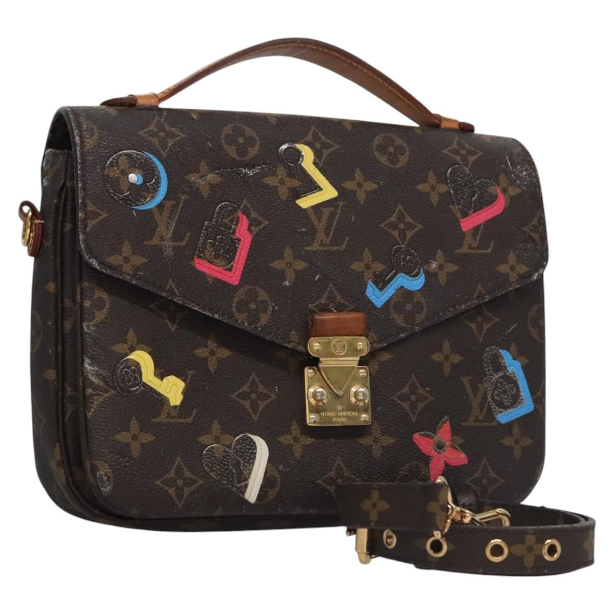 LOUIS VUITTON Monogram Lovelock Pochette Metis Hand Bag 2way