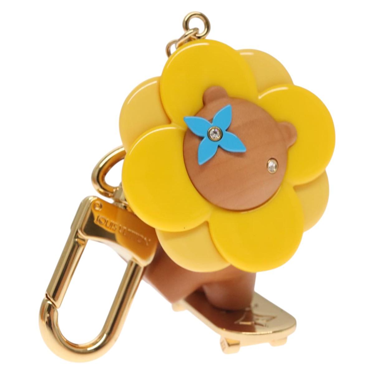 LOUIS VUITTON Petula Skate Charm metal Yellow M00869 LV Auth