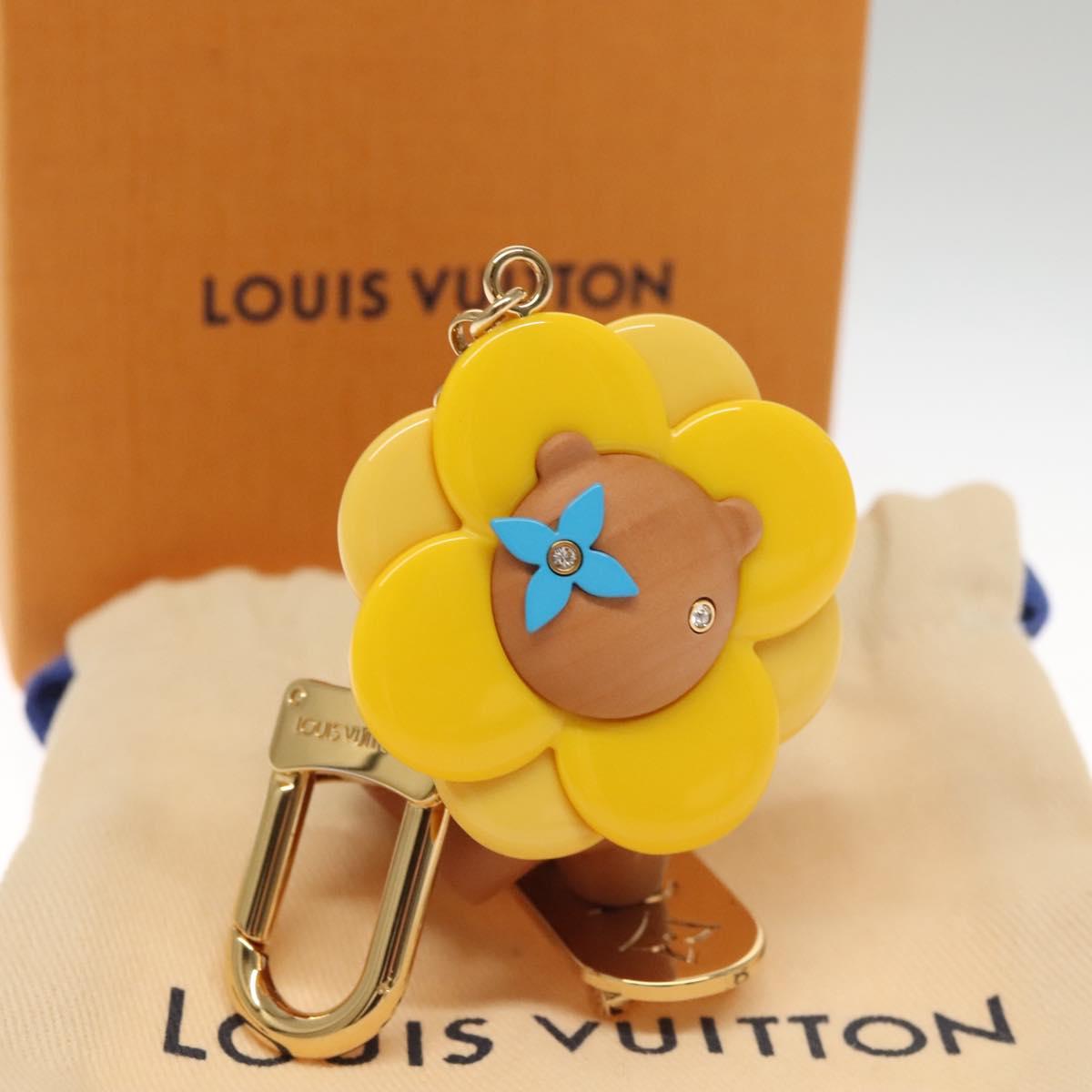 LOUIS VUITTON Petula Skate Charm metal Yellow M00869 LV Auth