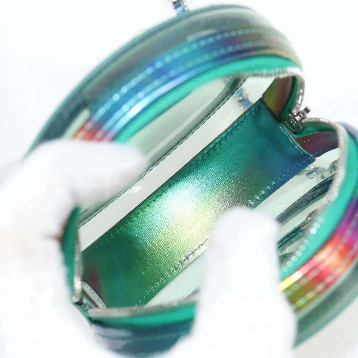 Sale✨￥10000値引✨超希少！ヴィンテージCHANELレア文字盤カラー CHANEL CC filigree Chain Shoulder Bag Vinyl Silver Rainbow