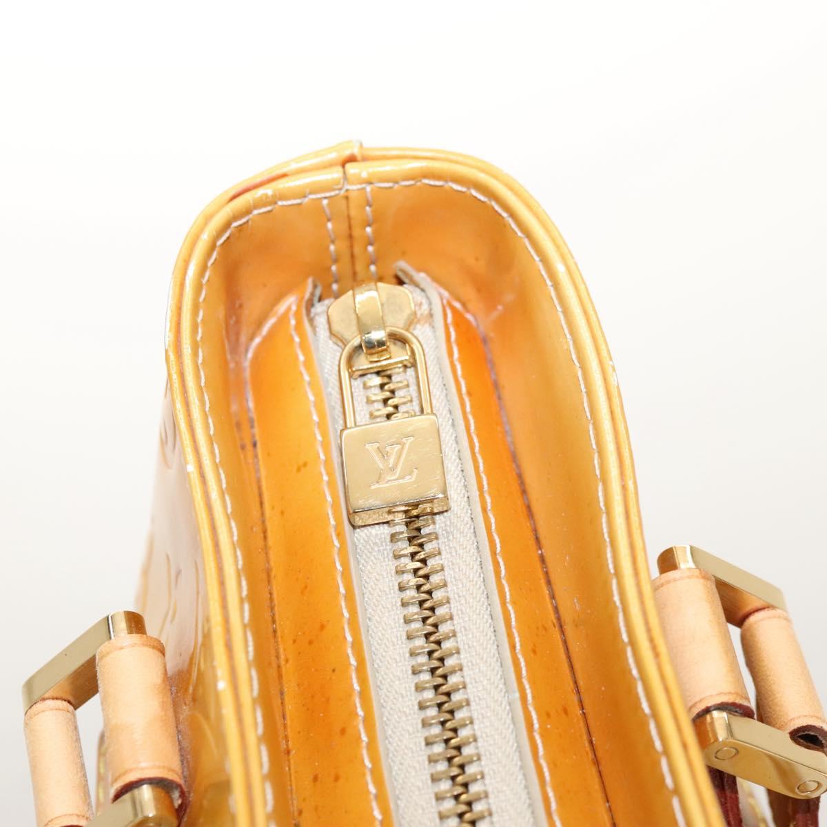 LOUIS VUITTON Monogram Vernis Houston Hand Bag Beige M91004  display picture 1