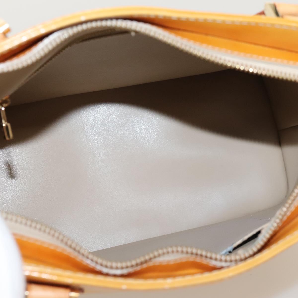 LOUIS VUITTON Monogram Vernis Houston Hand Bag Beige M91004  display picture 1