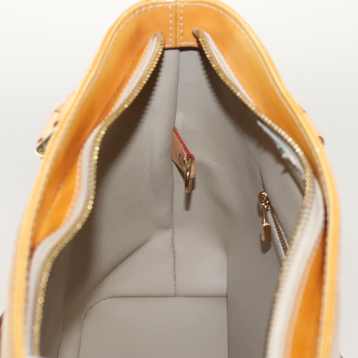 LOUIS VUITTON Monogram Vernis Houston Hand Bag Beige M91004  display picture 1