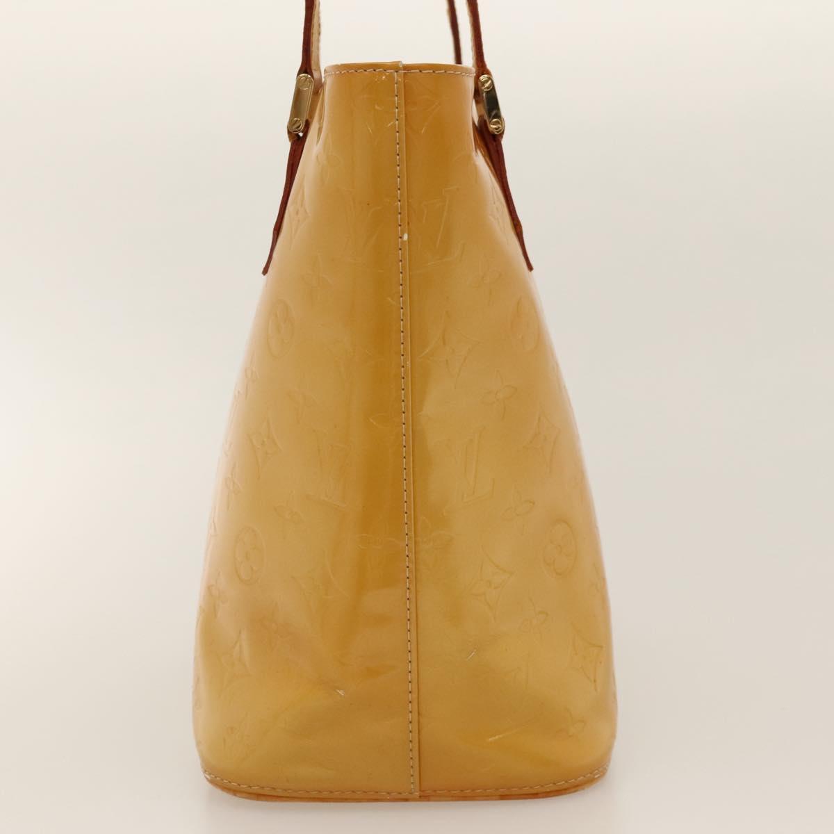 LOUIS VUITTON Monogram Vernis Houston Hand Bag Beige M91004  display picture 1