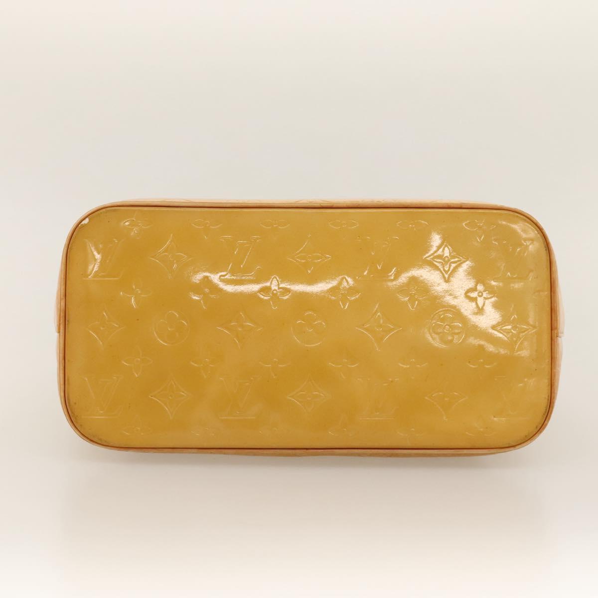 LOUIS VUITTON Monogram Vernis Houston Hand Bag Beige M91004  display picture 1