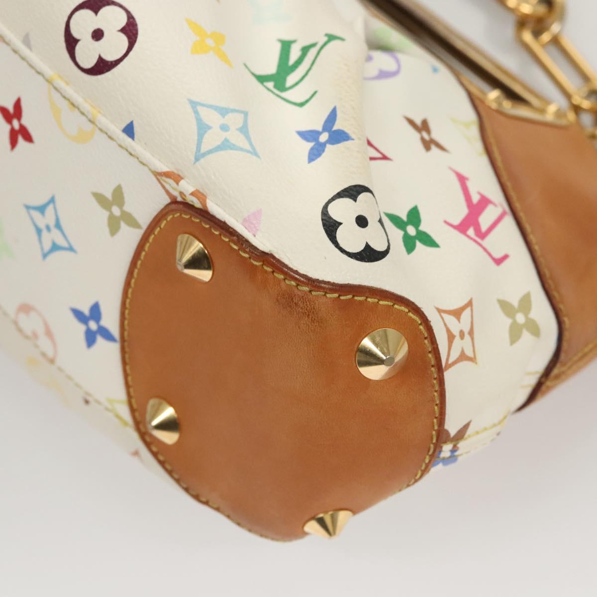 LOUIS VUITTON Monogram Multicolor Judy PM Shoulder Bag White
