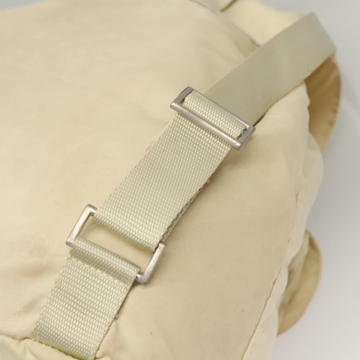 PRADA Backpack Nylon Cream Silver Auth 116860 | eBay display picture 3