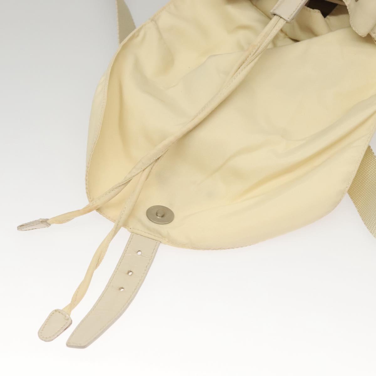 PRADA Backpack Nylon Cream Silver Auth 116860 | eBay display picture 2
