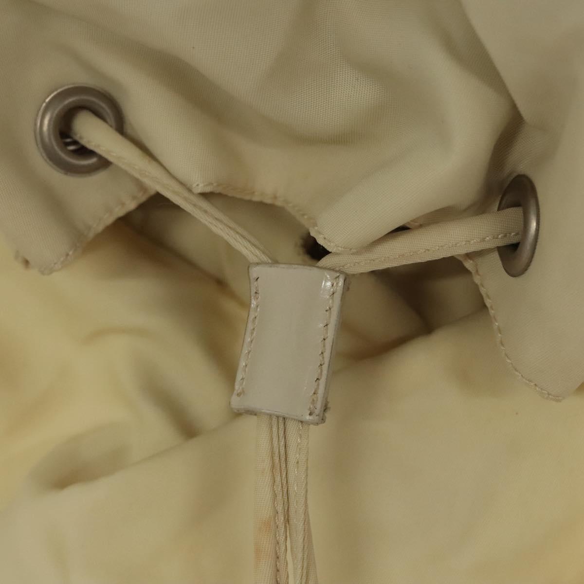 PRADA Backpack Nylon Cream Silver Auth 116860 PRADA Backpack Nylon Cream Silver Auth 116860 | eBay main image 3