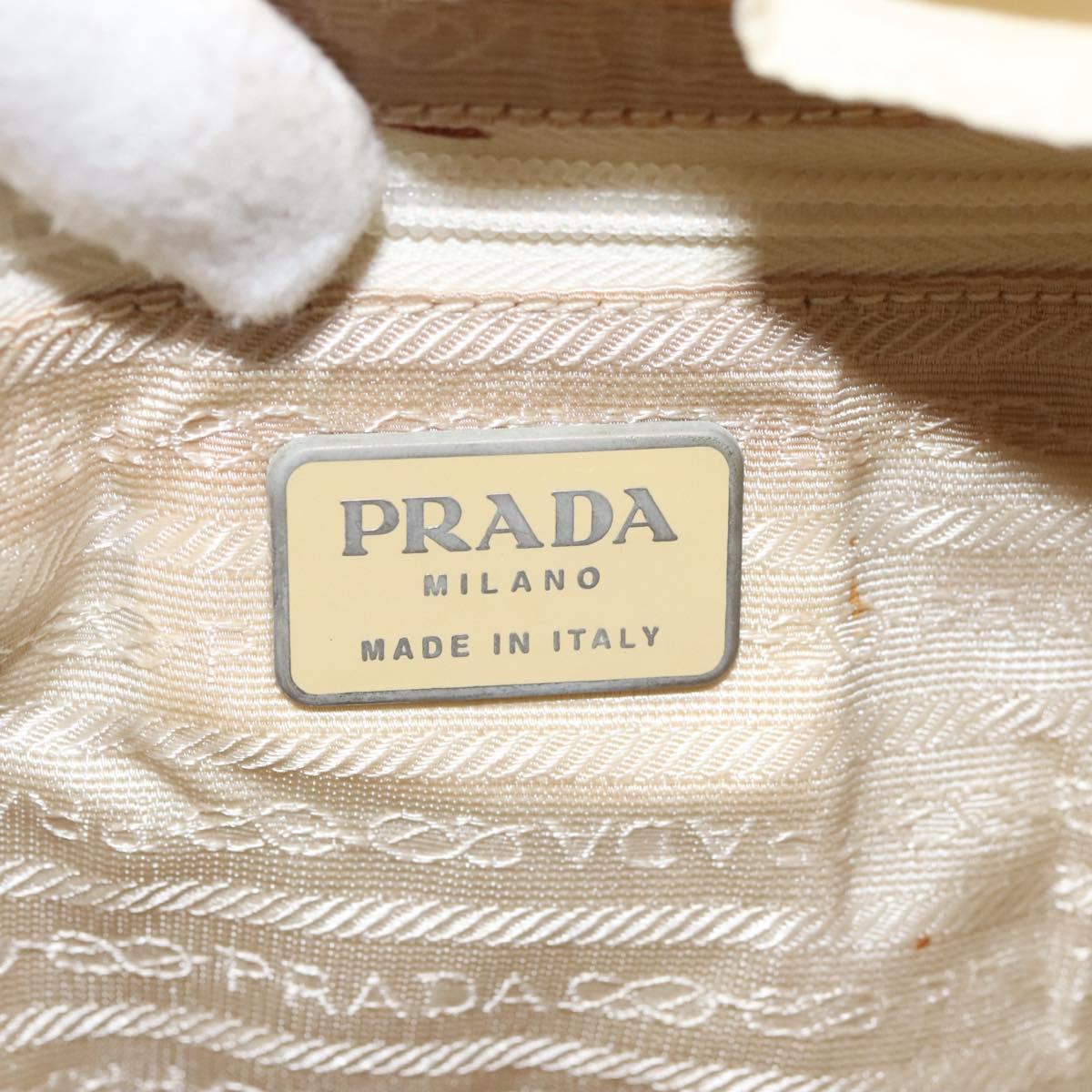 PRADA Backpack Nylon Cream Silver Auth 116860 | eBay