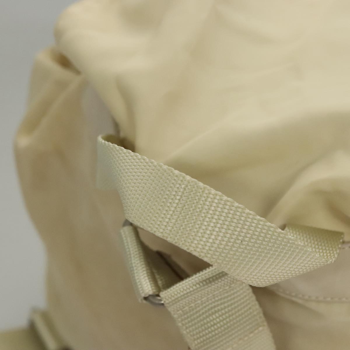 PRADA Backpack Nylon Cream Silver Auth 116860 | eBay display picture 1