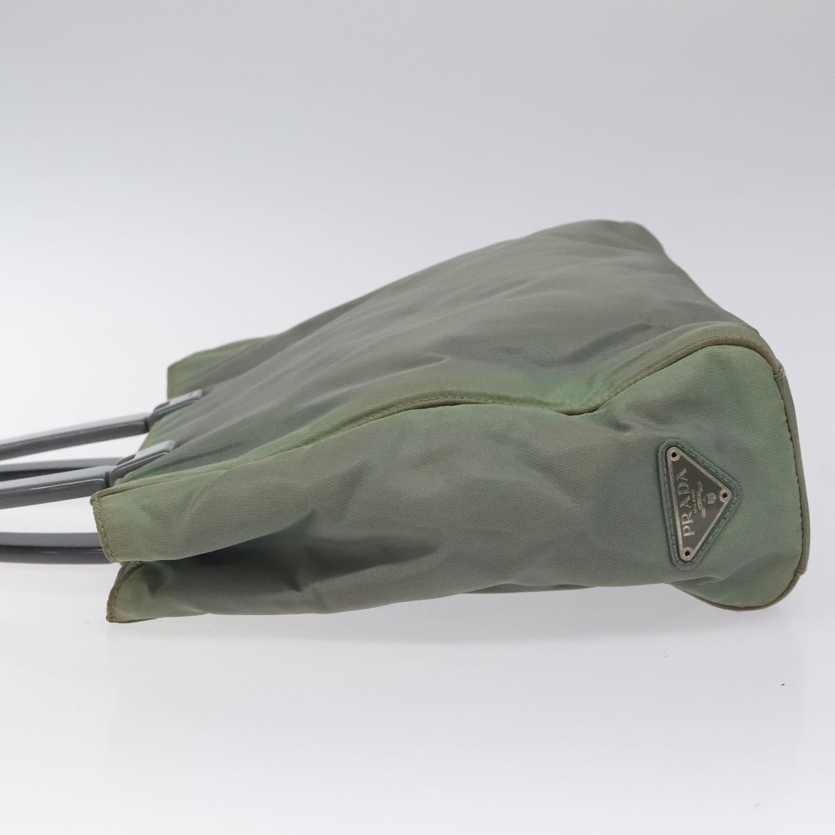 PRADA バック PRADA Hand Bag Nylon Khaki Silver Auth 117333 | eBay