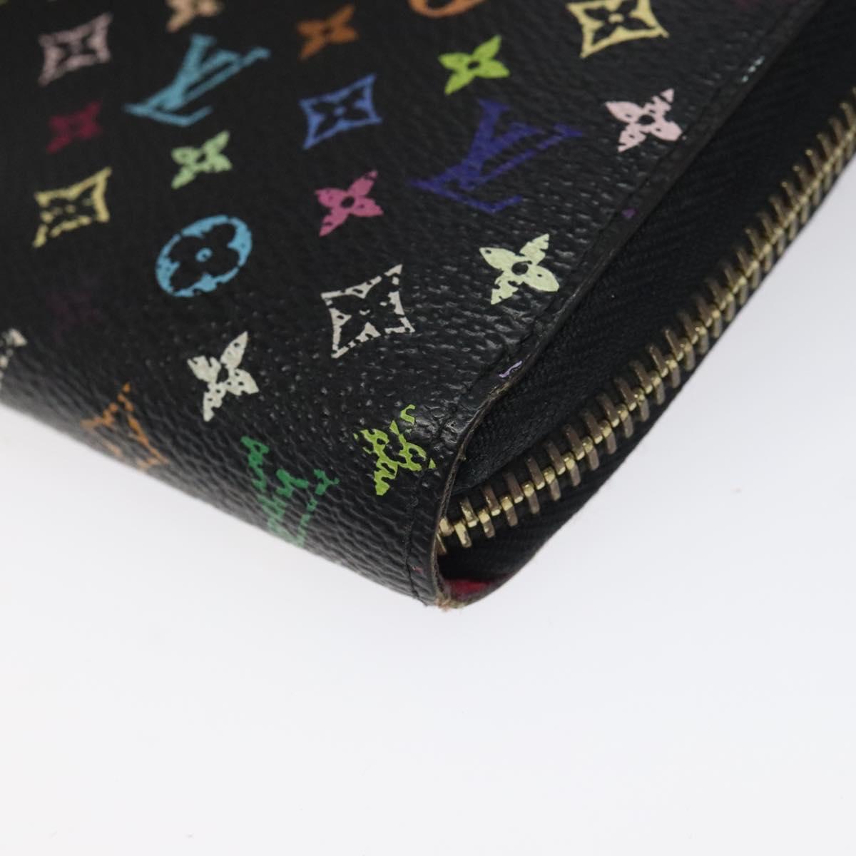 LOUIS VUITTON Monogram Multicolor Zippy Wallet Long Black M60243
