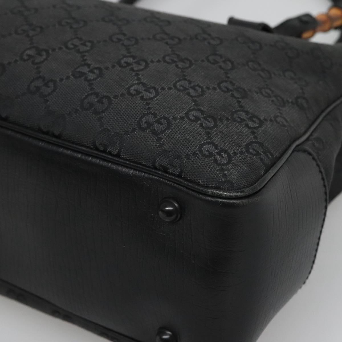GUCCI GG Canvas Bamboo Tote Bag Black 112526 Auth 117393 | eBay