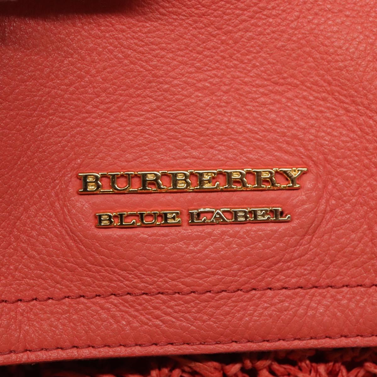 BURBERRY Blue Label Tote Bag Raffia Orange Auth 117747 | eBay