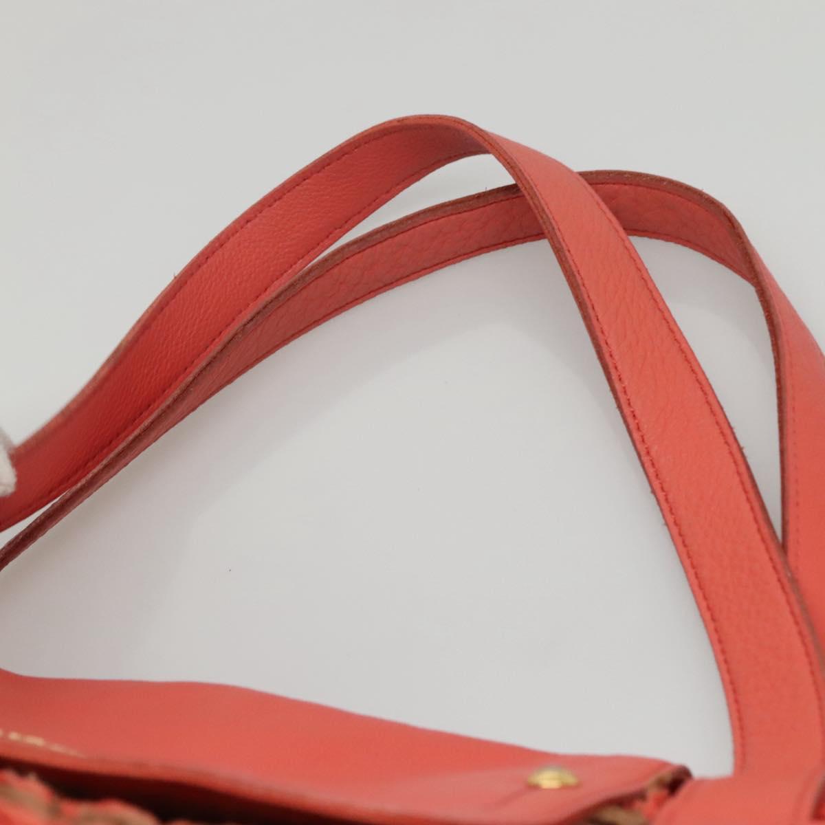 BURBERRY Blue Label Tote Bag Raffia Orange Auth 117747 | eBay