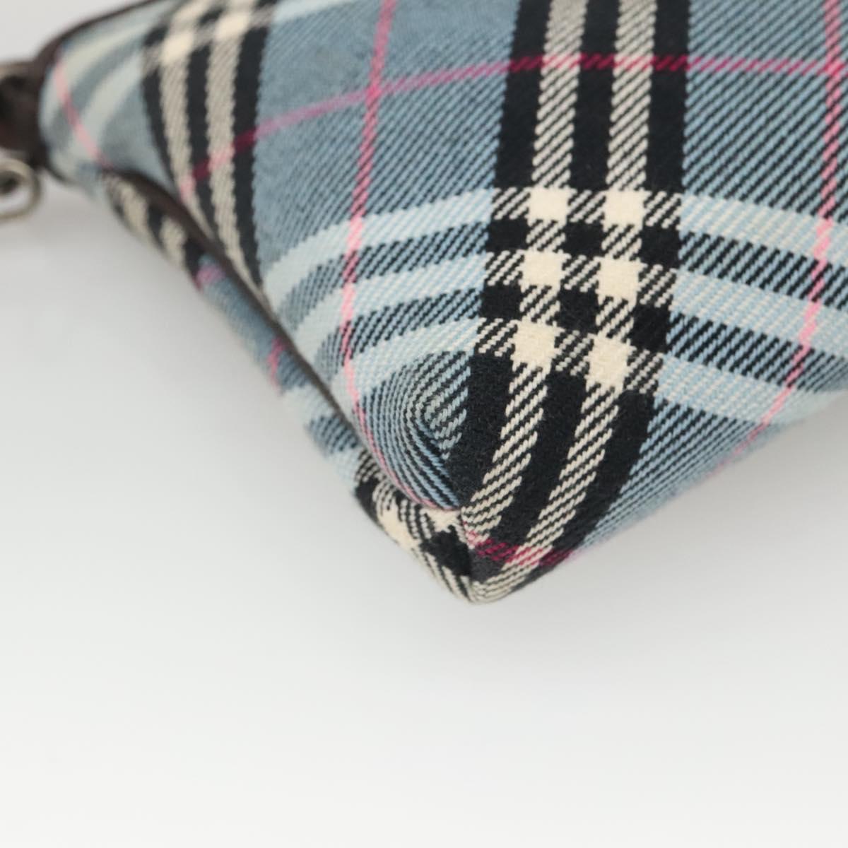 BURBERRY Nova Check Blue Label Shoulder Bag Canvas 2way Blue Auth