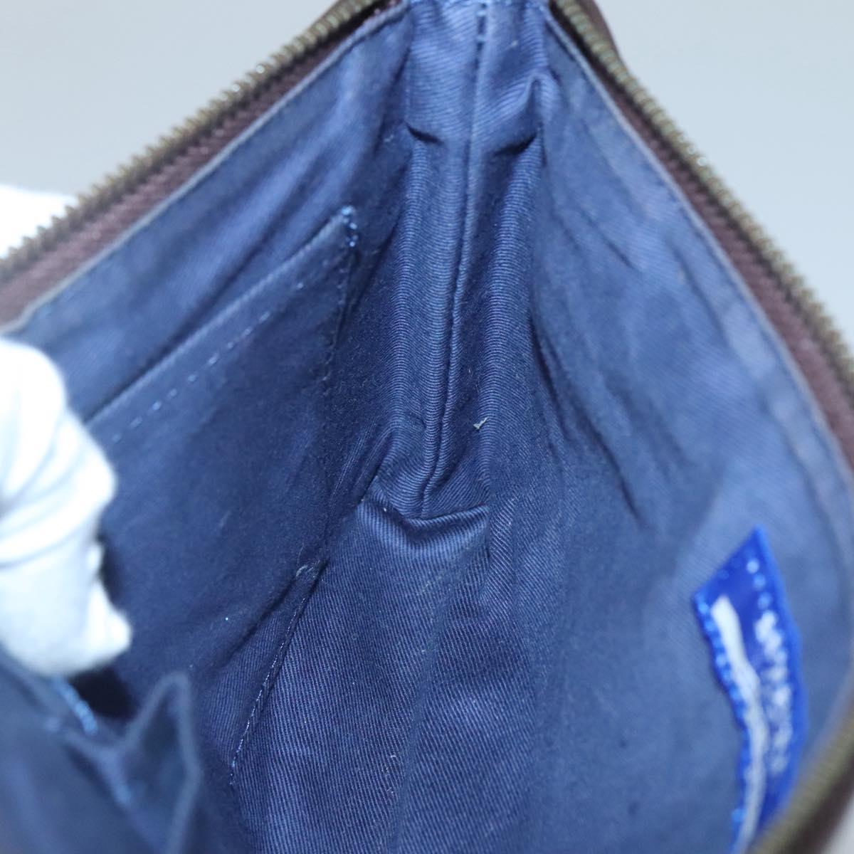 BURBERRY Nova Check Blue Label Shoulder Bag Canvas 2way Blue Auth