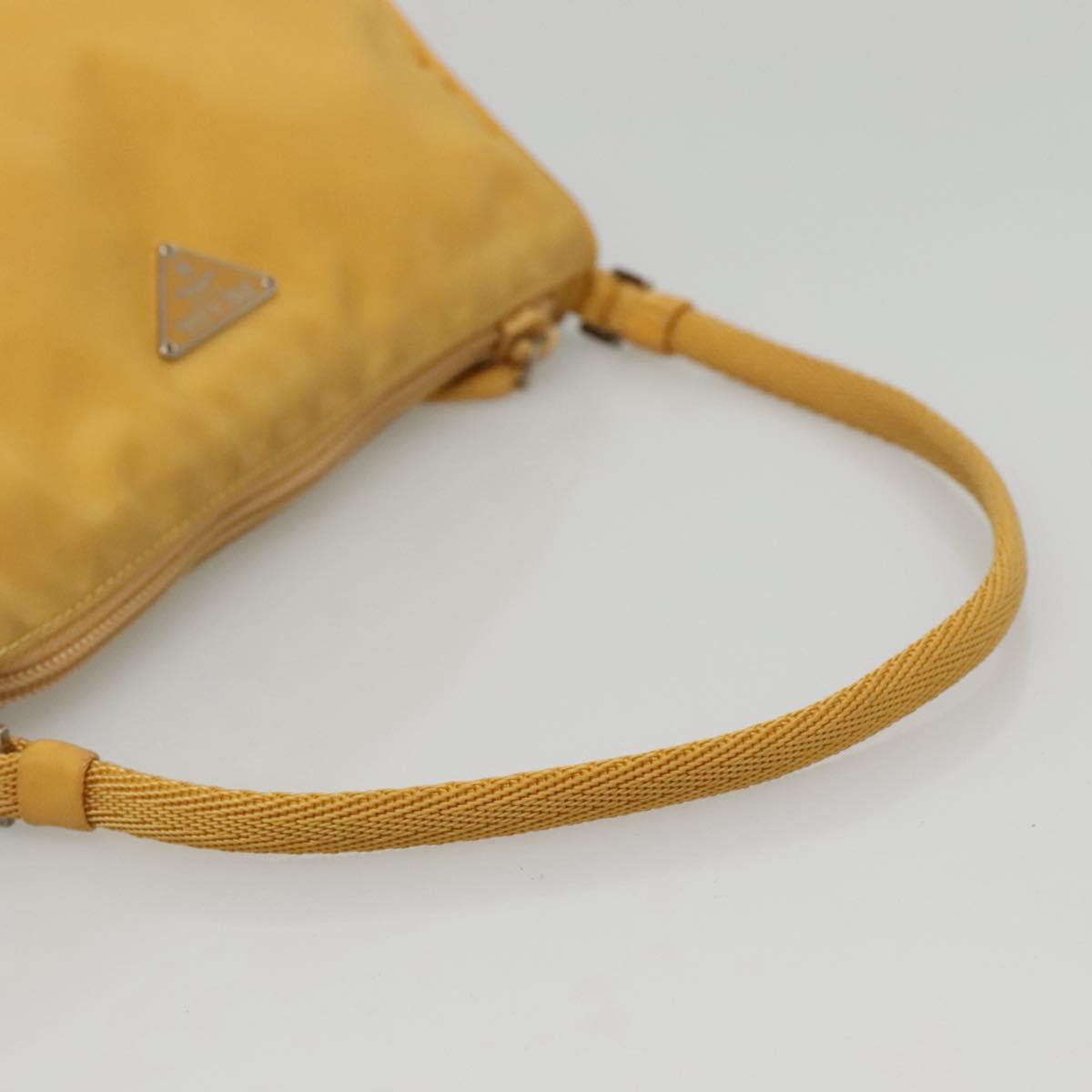 ST PRADA Accessory Pouch Nylon Yellow Auth 117775 | eBay