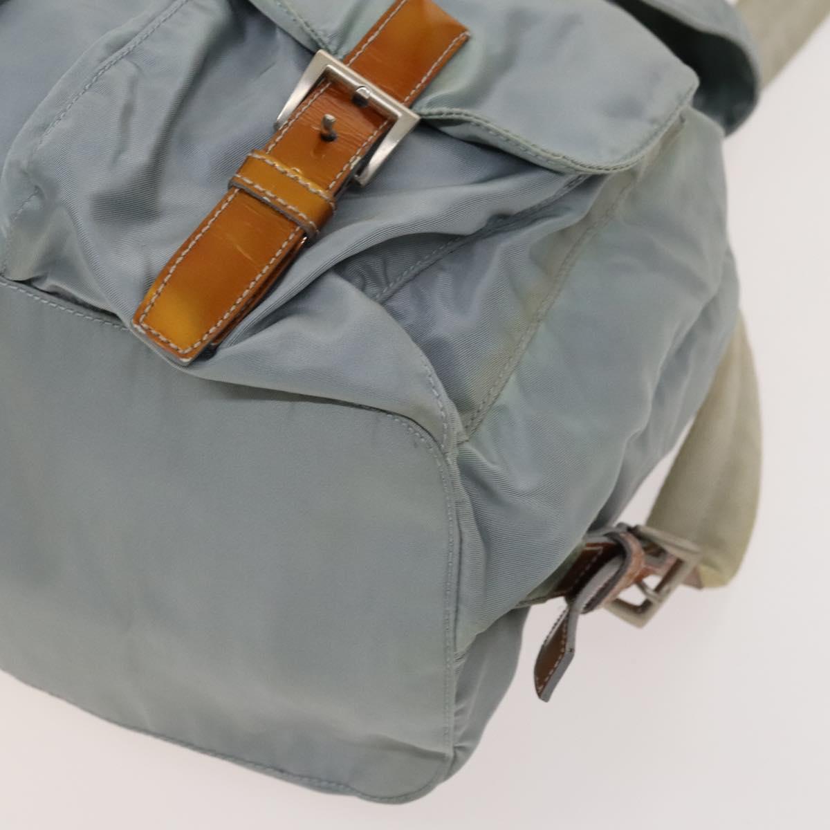 PRADA Backpack Nylon Light Blue Silver Auth 118295 | eBay display picture 1