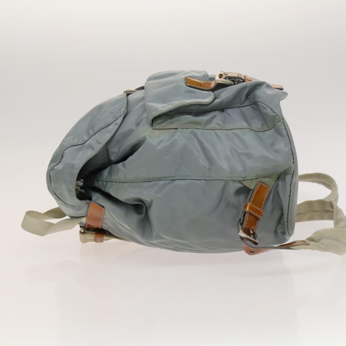 PRADA Backpack Nylon Light Blue Silver Auth 118295 | eBay display picture 3