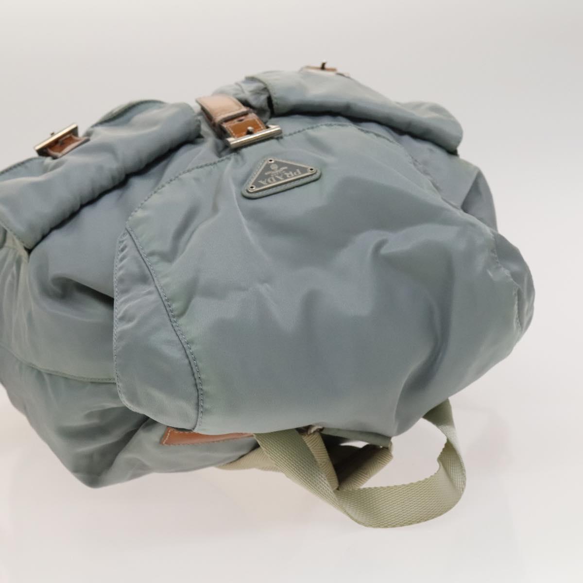 PRADA Backpack Nylon Light Blue Silver Auth 118295 | eBay display picture 1