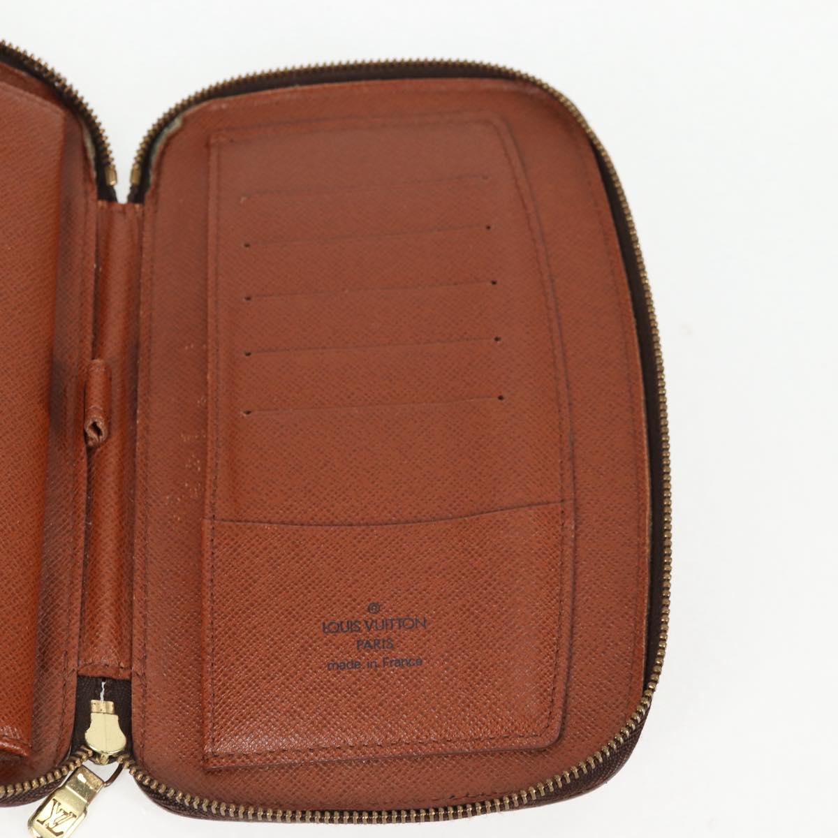 LOUIS VUITTON Monogram Agenda Jeode Travel Case M62950 LV Auth