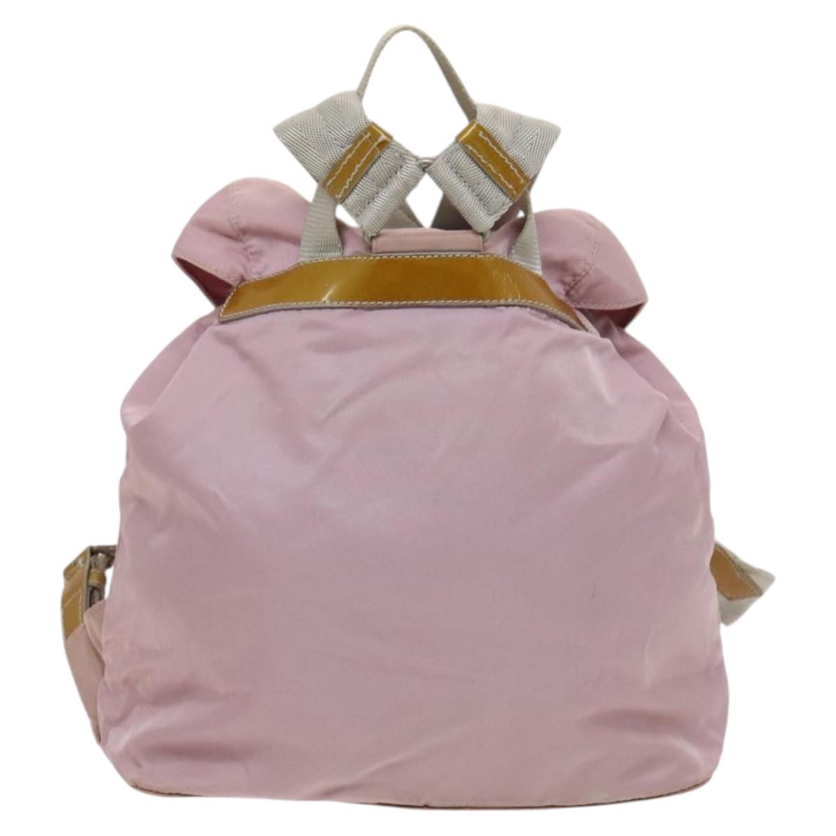 PRADA Backpack Nylon Pink Silver Auth 119214 | eBay