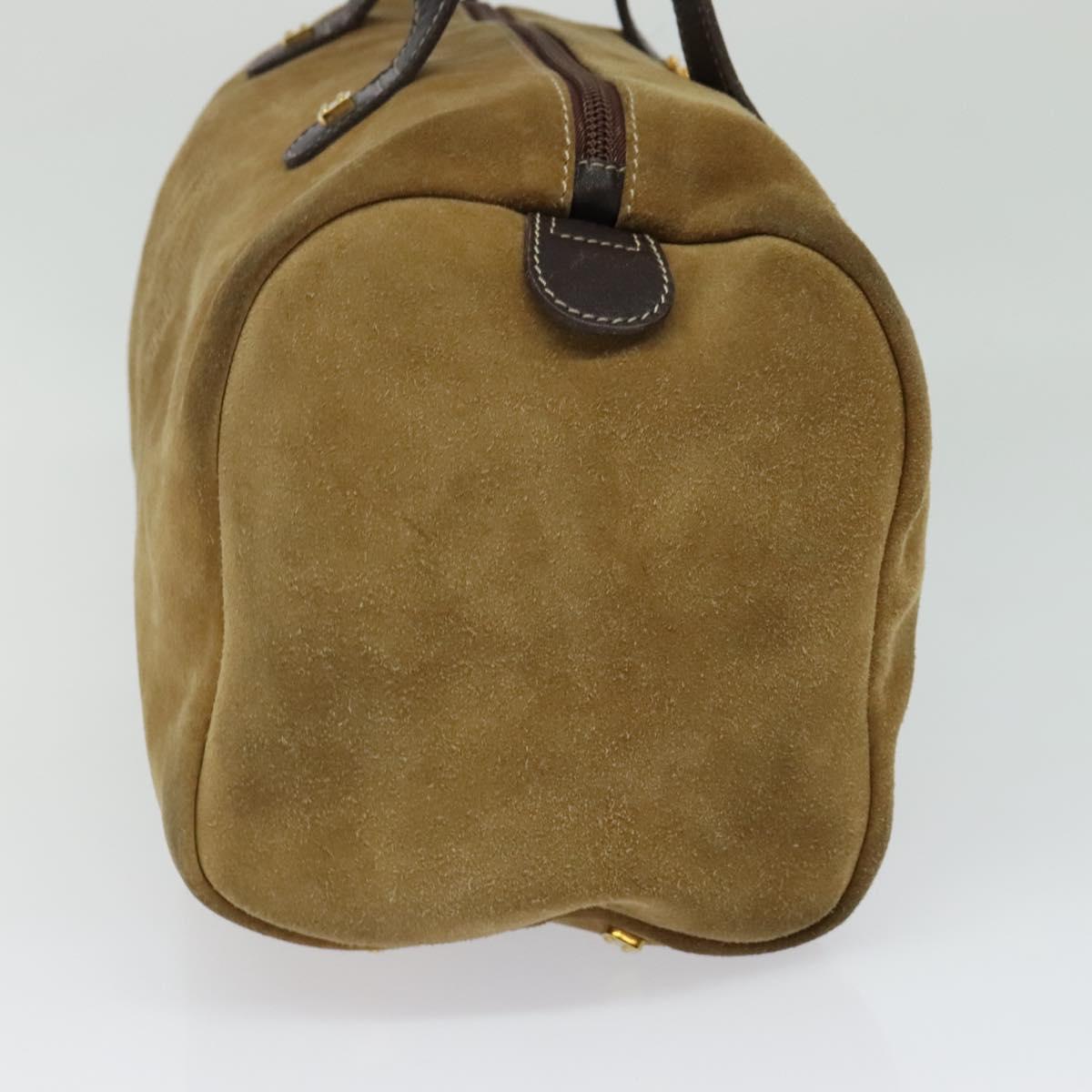 LOEWE L814465X924160 関税送料込 LOEWE Anagram Hand Bag Suede Brown Gold Auth 119317 | eBay