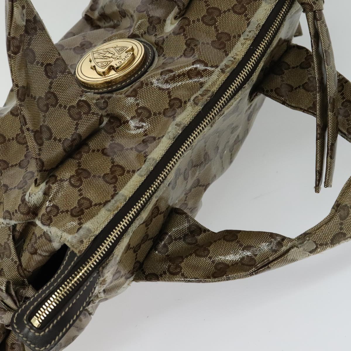 GUCCI グッチ 小物類（その他） ゴールド - 4500425E0128 GUCCI GG Crystal Hand Bag Coated Canvas Brown Gold 197020