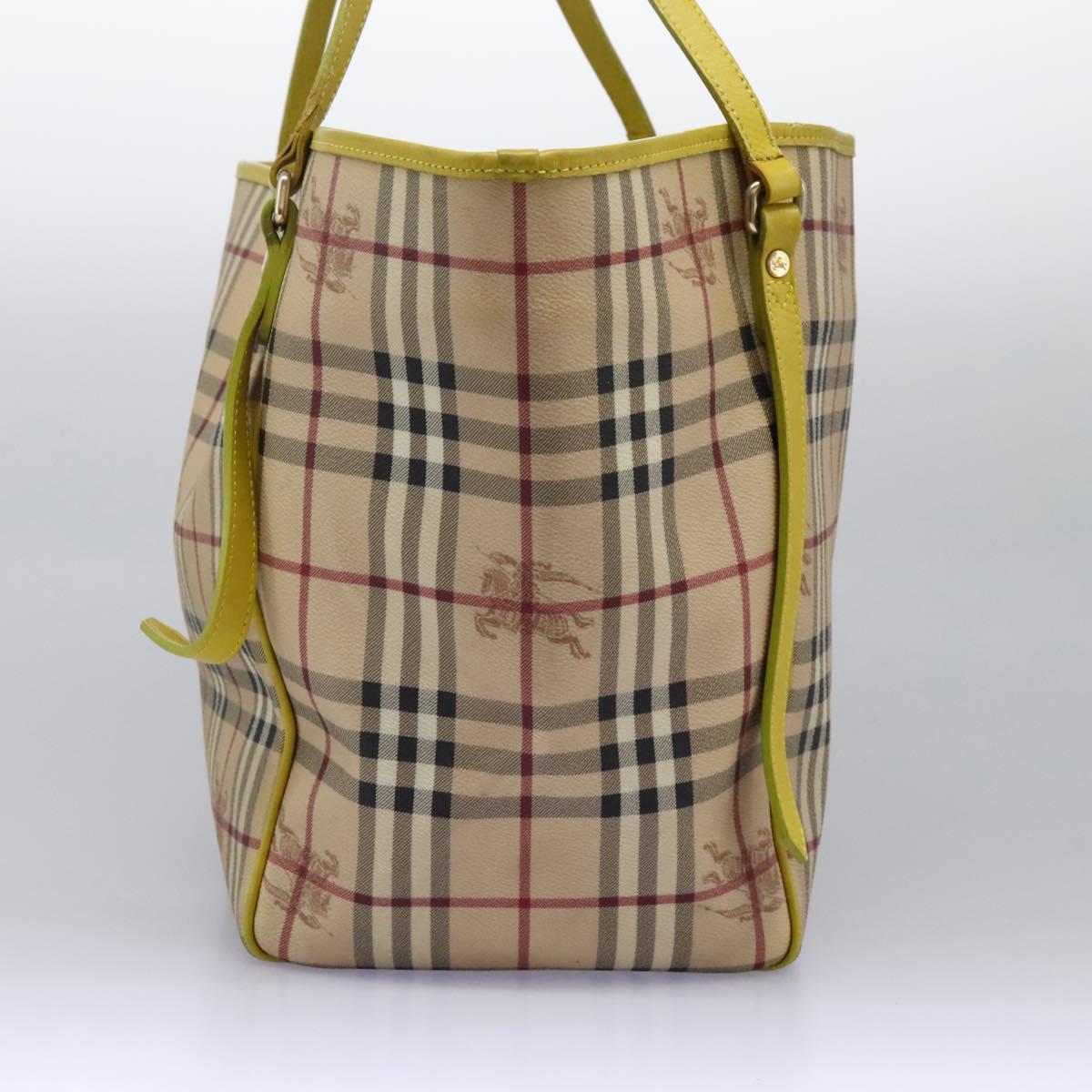BURBERRY Nova Check Tote Bag PVC Beige Auth 119595 | eBay