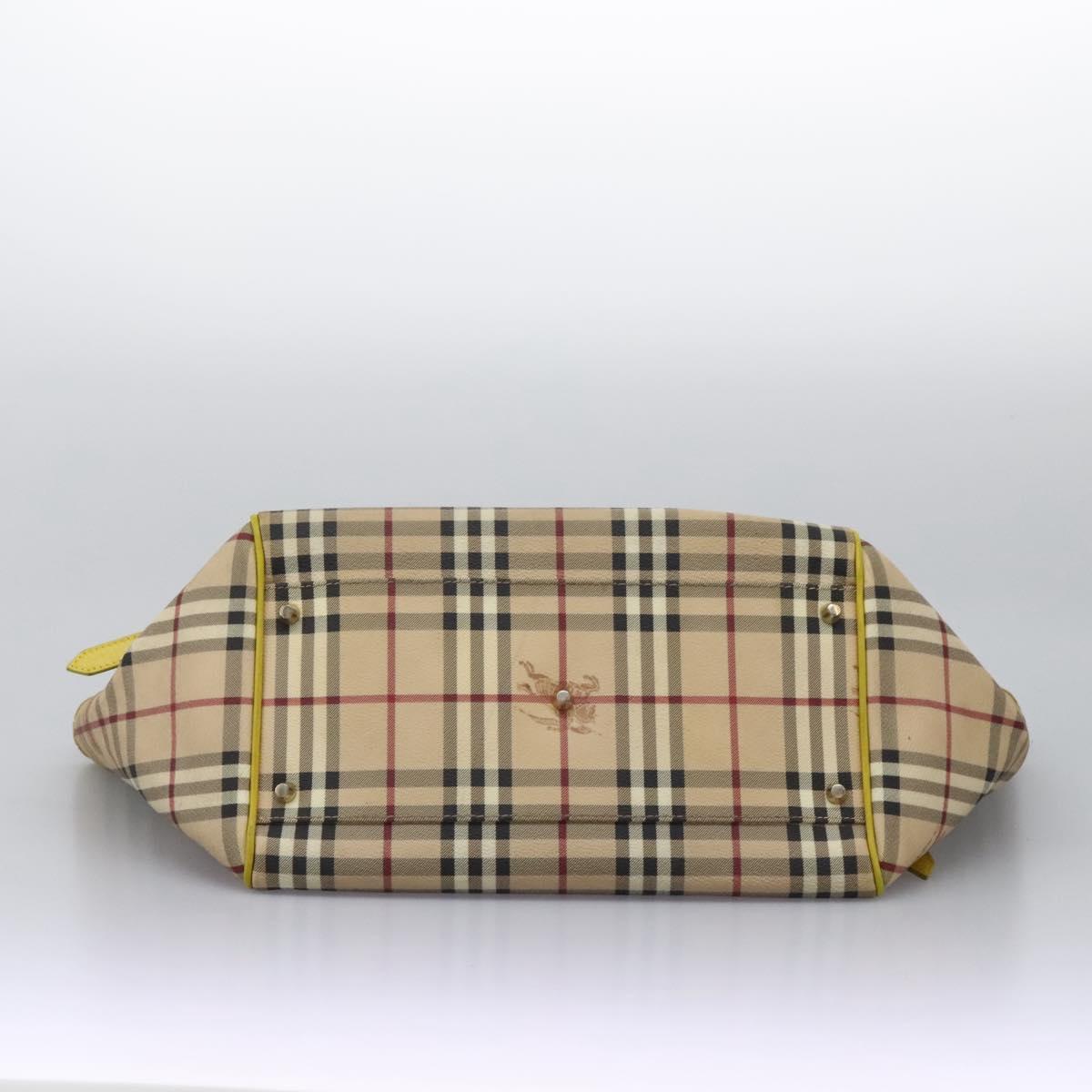 BURBERRY Nova Check Tote Bag PVC Beige Auth 119595 | eBay