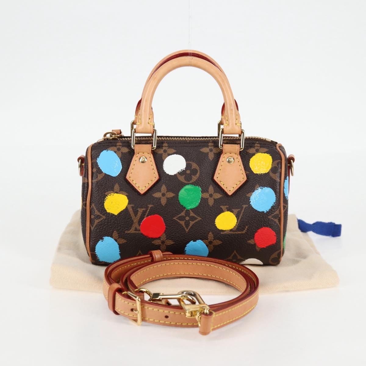LOUIS VUITTON Monogram Yayoi Kusama Nano Speedy Hand Bag