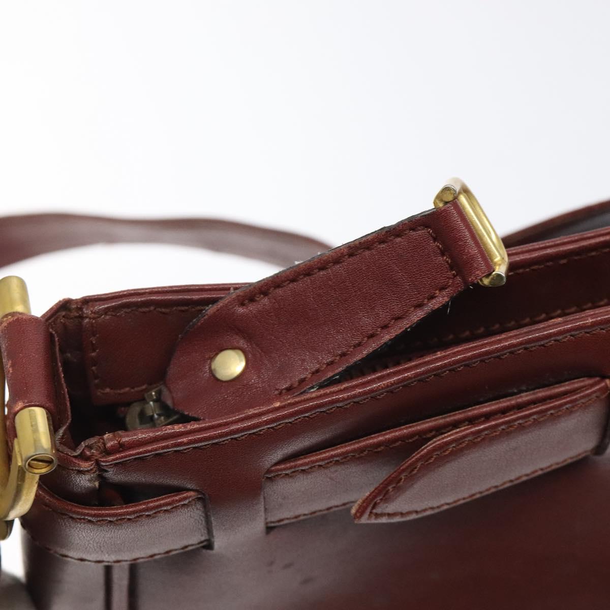 専用ページ❸ CARTIER Shoulder Bag Leather Red Gold Auth 121159 | eBay