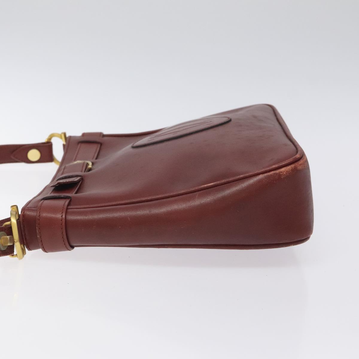専用ページ❸ CARTIER Shoulder Bag Leather Red Gold Auth 121159 | eBay