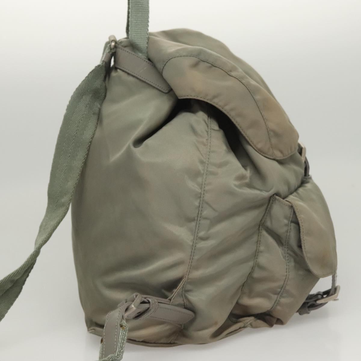 PRADA Backpack Nylon Green Auth 121476 | eBay