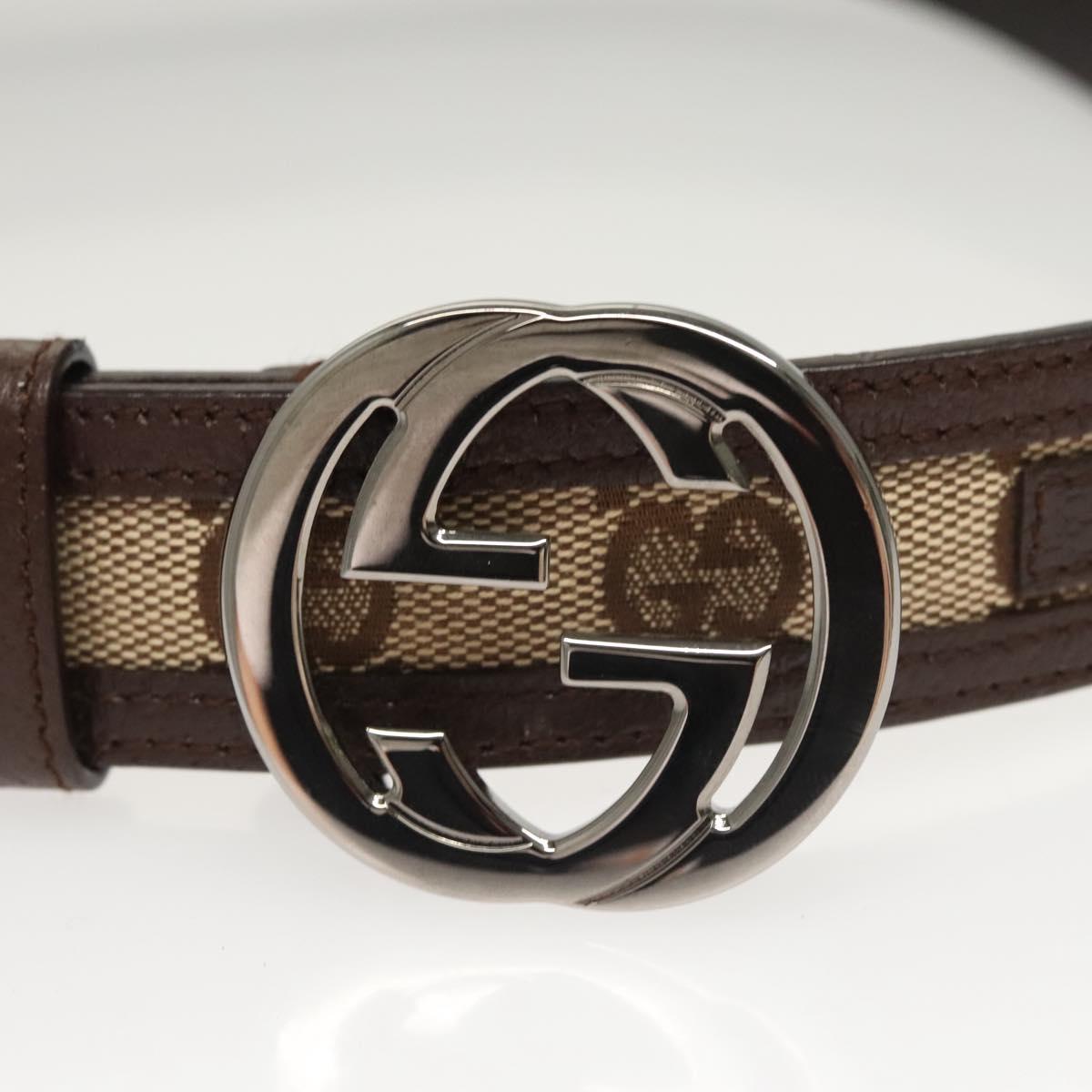 n GUCCI GG Canvas Interlocking Belt 33.5