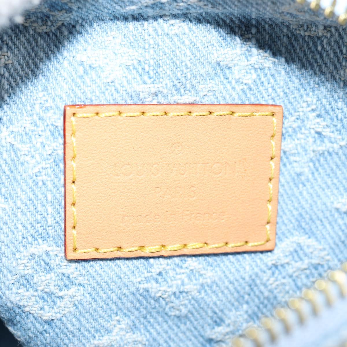 LOUIS VUITTON Monogram Denim Nano Speedy Hand Bag Blue M11212 LV