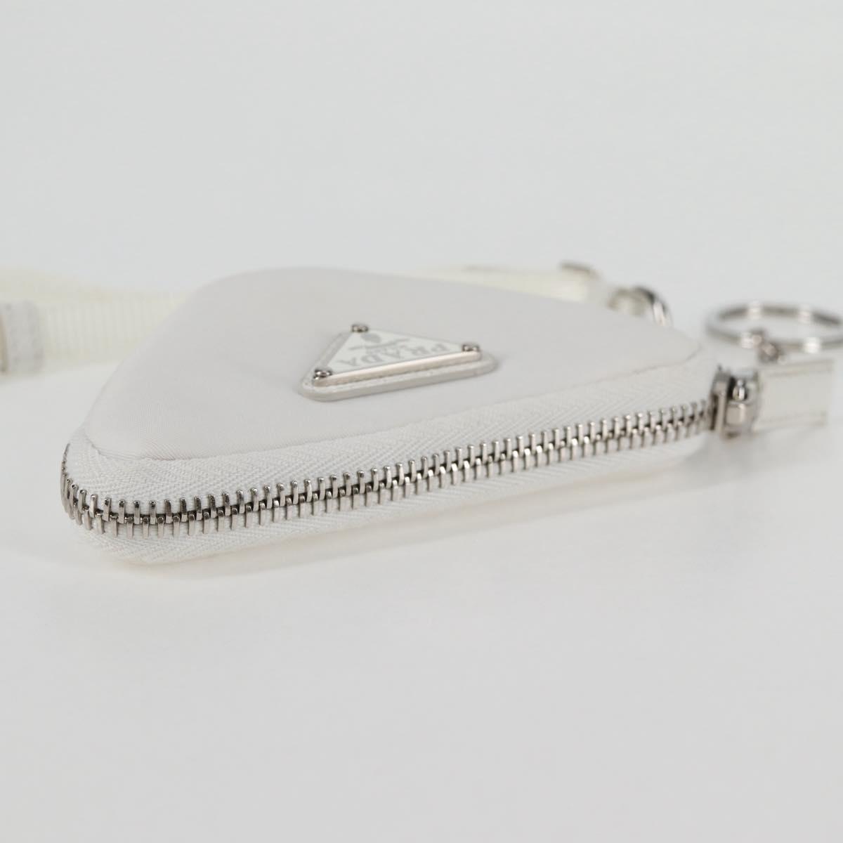 PRADA Shoulder Bag Nylon White Silver Auth 127895V | eBay