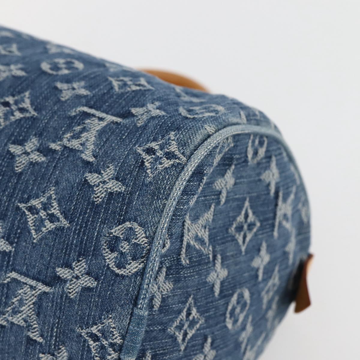 LOUIS VUITTON Monogram Denim Neo Speedy Hand Bag Blue M95019 LV