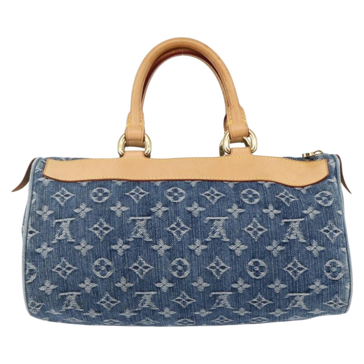 LOUIS VUITTON Monogram Denim Neo Speedy Hand Bag Blue M95019 LV