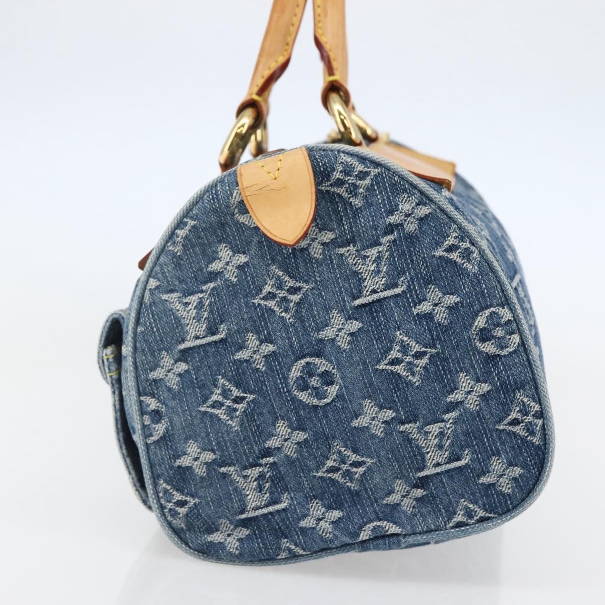 LOUIS VUITTON Monogram Denim Neo Speedy Hand Bag Blue M95019 LV
