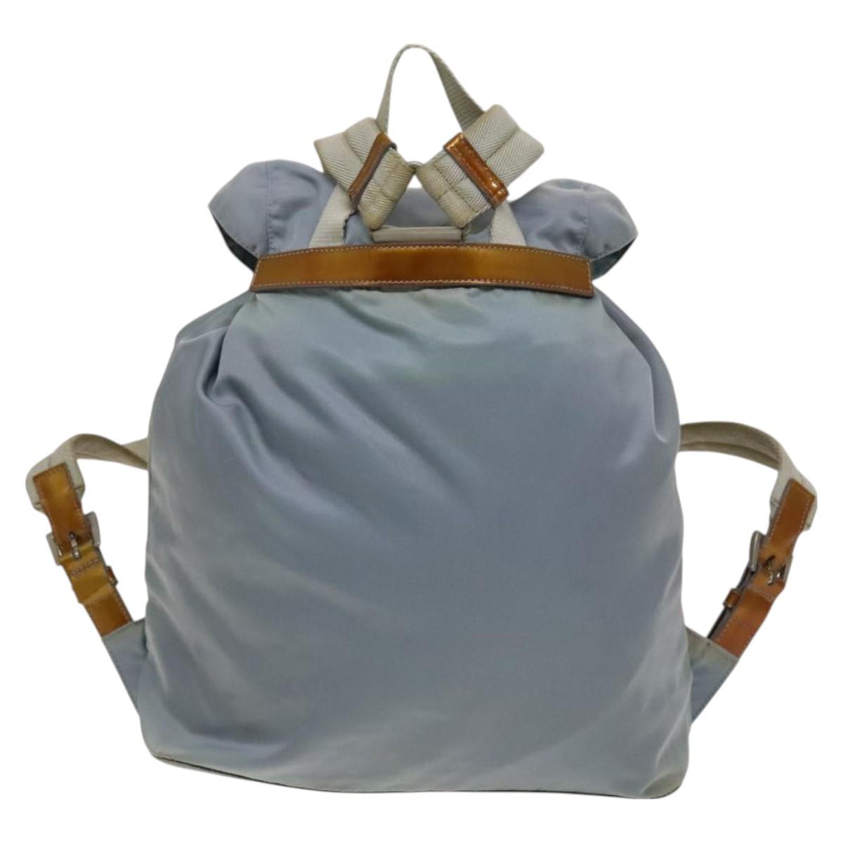 PRADA Backpack Nylon Light Blue Silver Auth 129415 | eBay UK display picture 2