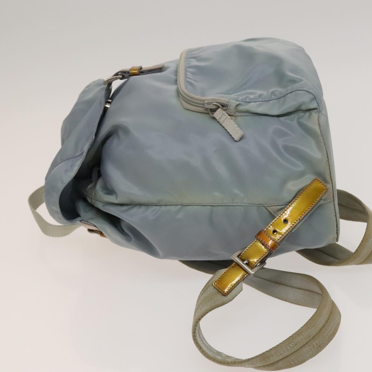 PRADA Backpack Nylon Light Blue Silver Auth 129415 | eBay UK display picture 3