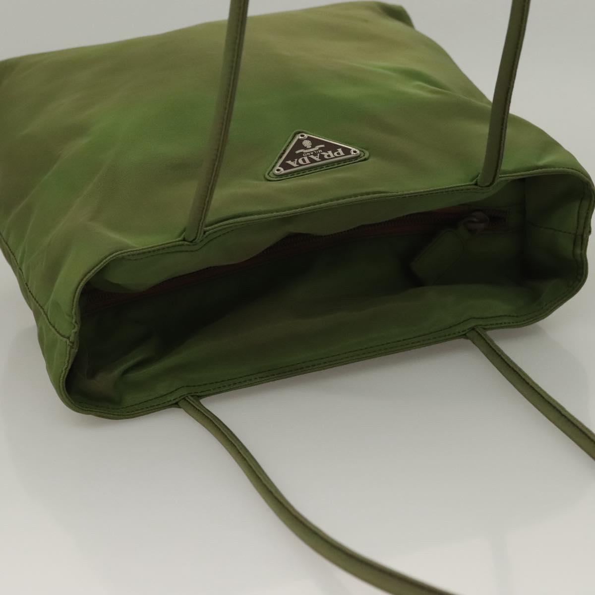 PRADA Tote Bag Nylon Green Auth 129642 | eBay