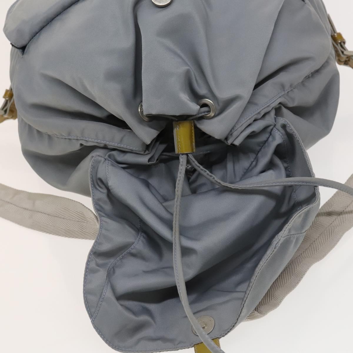 PRADA Backpack Nylon Light Blue Silver Auth PRADA Backpack Nylon Light Blue Silver Auth 84646 | Brand  main image 4