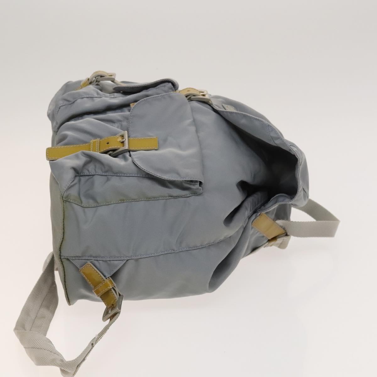 PRADA Backpack Nylon Light Blue Silver Auth 130642 | eBay display picture 1