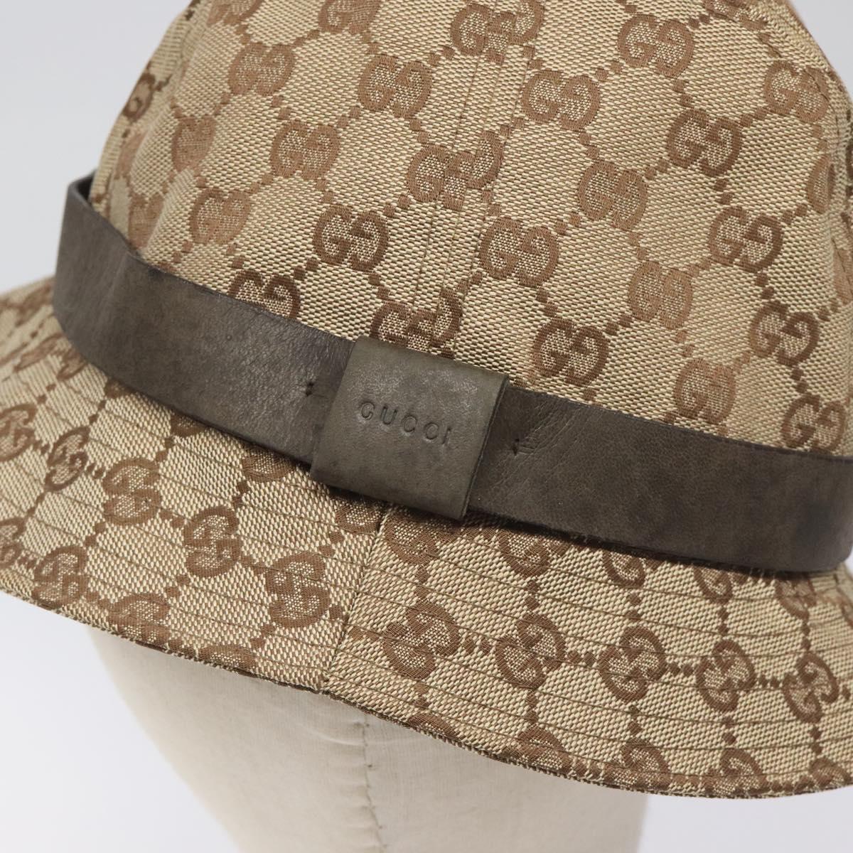 GUCCI GG Canvas Bucket Hat L Beige Auth 131132 | eBay