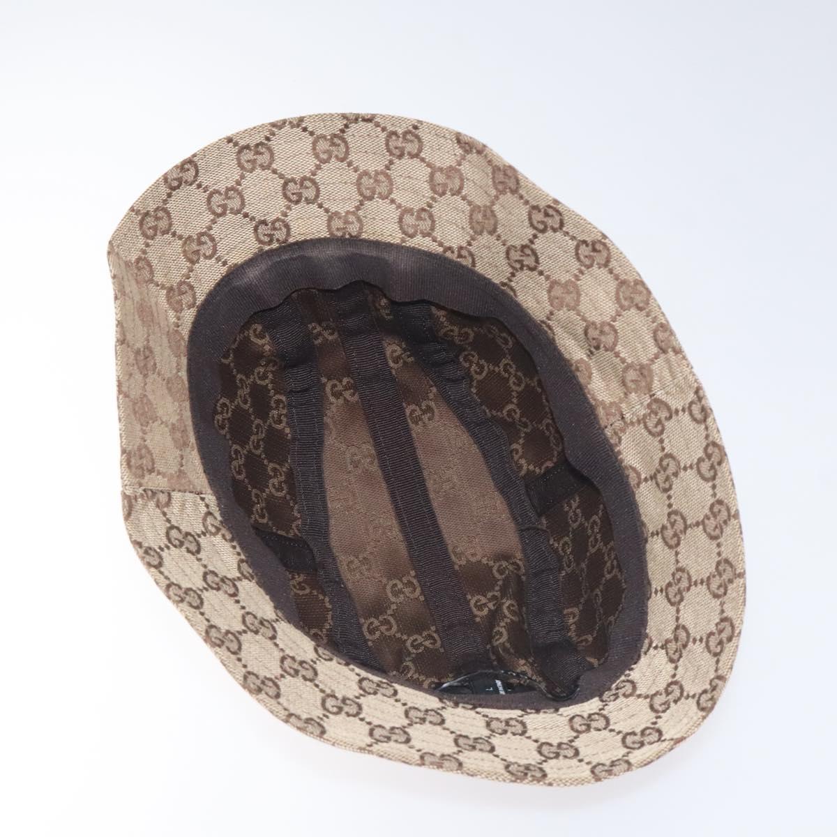 GUCCI GG Canvas Bucket Hat L Beige Auth 131132 | eBay